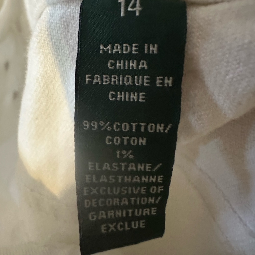 Lauren Ralph Lauren White‎ Straight leg jeans. Size 14. - Picture 11 of 13